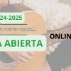 Matrícula abierta clases de guitarra curso 2024-2025